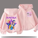 Zip Up Sweatshirt Huntrix Kpop Demon Hunters Kids Hoodie – Cartoon Casual Top for Boys & Girls thumbnail 10