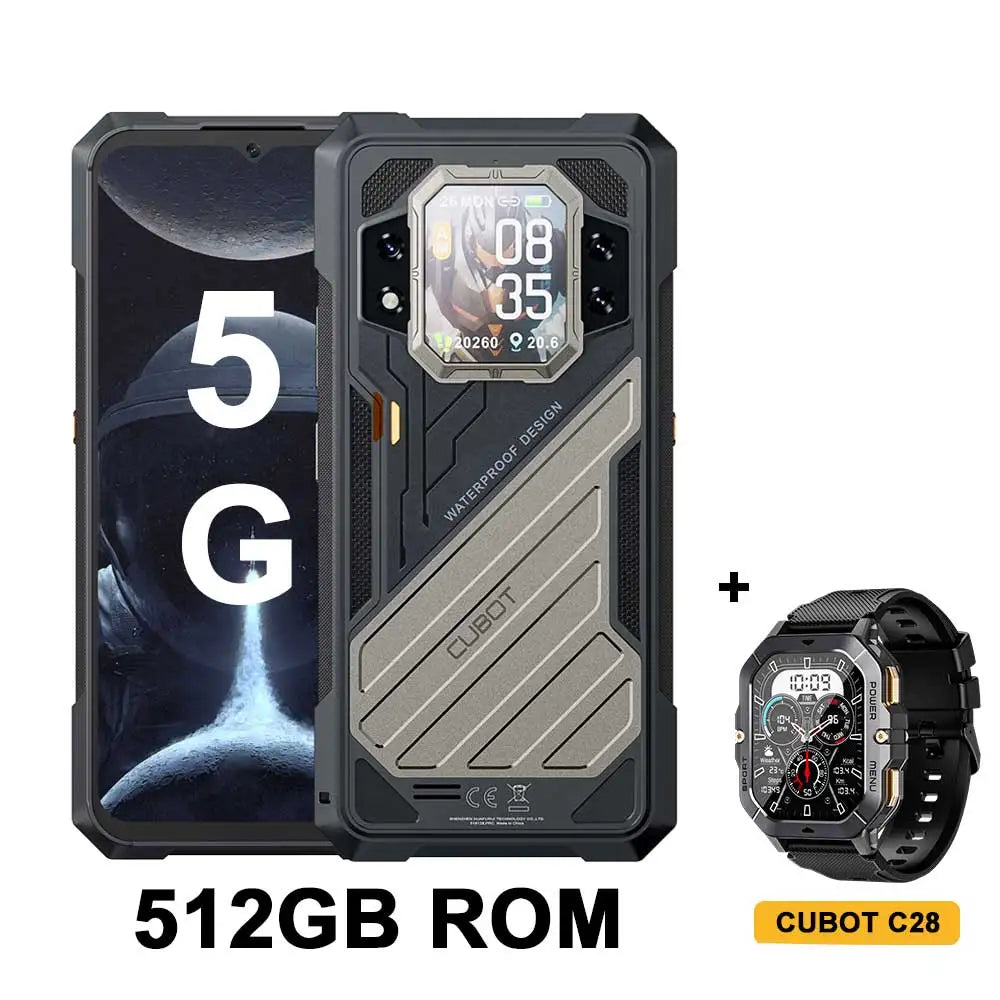 CUBOT KingKong X Rugged 5G Smartphone, 32GB RAM (16GB+16GB), 256/512GB ROM, 10200mAh, 6.583" 120Hz Display, NFC, WiFi 6, 100MP Camera