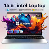 QMDZ 15.6" Laptop Intel Celeron N5095 Notebook PC 16GB/32GB RAM 128GB-2TB SSD Windows 11 1080P thumbnail 1