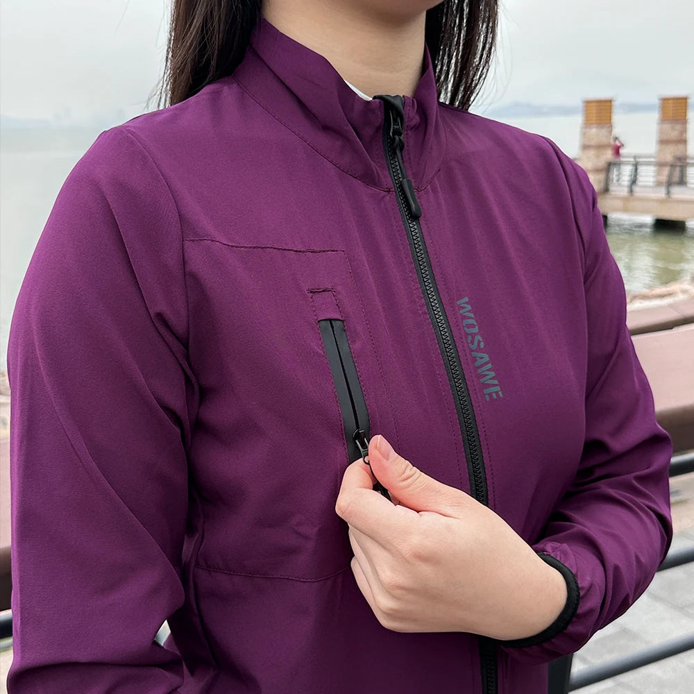 WOSAWE Women's Waterproof Cycling Windbreaker Jacket