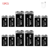MATOV 9V 1100mAh USB Rechargeable Li-ion Battery – Type-C Charging | Long-Lasting Power for RC, Multimeters, Alarms & More thumbnail 25