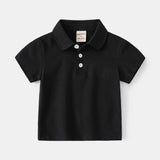 Fashion Kids Boys Polo Shirt – Luxury Stand Collar Summer Tee, Soft Breathable Cotton thumbnail 48