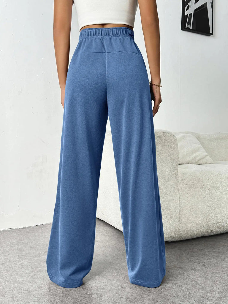 Autumn & Winter Women’s Elastic Waist Wide Leg Casual Pants