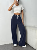 Autumn & Winter Women’s Elastic Waist Wide Leg Casual Pants thumbnail 10