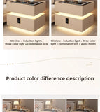 Modern Smart Suspension Bedside Table with Wireless Charging – Minimalist Solid Wood Nightstand thumbnail 20