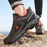 HIKEUP Men’s High-Quality Hiking Shoes – Durable Leather Climbing & Outdoor Walking Sneakers thumbnail 34