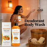 OceAura Persimmon Body Wash Odor Control Exfoliating Shower Gel 100ml 200ml 300ml thumbnail 2
