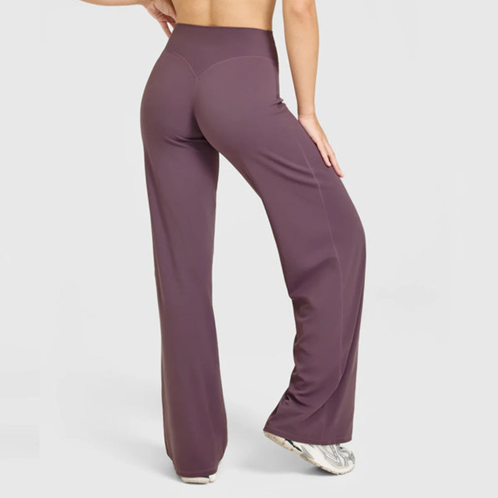 Women’s Flared Yoga Leggings – High-Waist Seamless Wide-Leg Fitness Pants