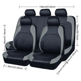 All Season Quilted PU Leather Car Seat Cover Set – Full Surround Waterproof Universal Fit for Sedan, SUV & Pick-Up Truck thumbnail 12