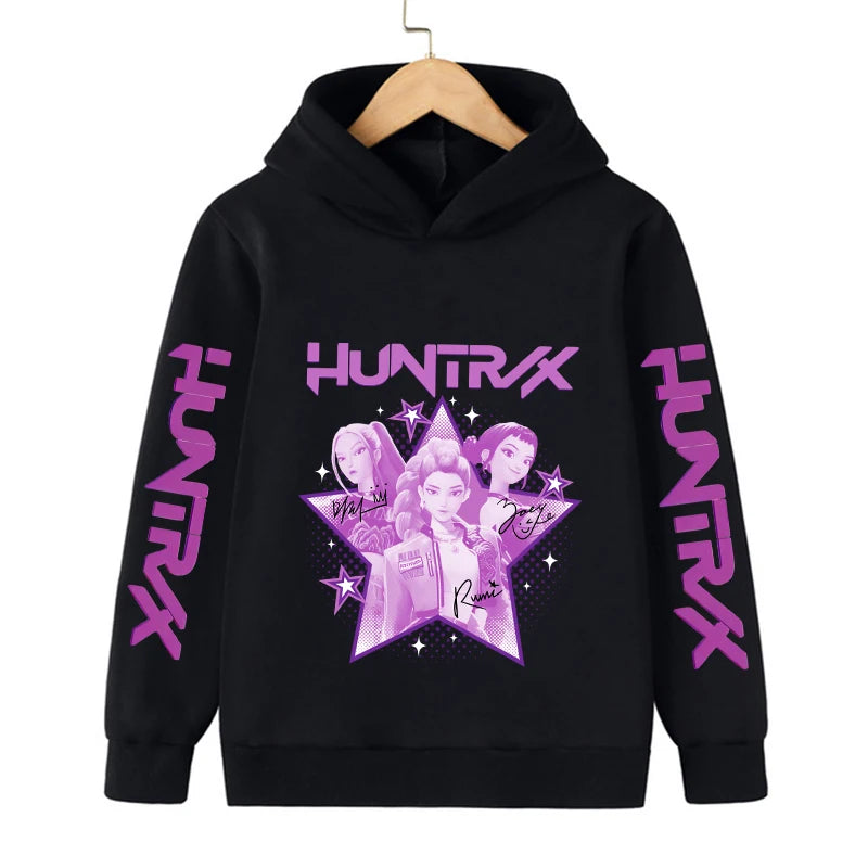 2026 Kids Kpop Demon Hunters Hoodie – Cute Tiger Harajuku Sweatshirt for Boys & Girls