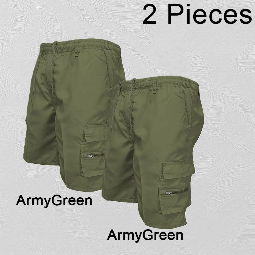 Men’s Casual Cargo Shorts with Big Pockets – Loose Fit Safari Style (Spring/Summer)