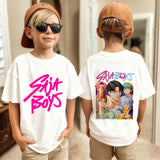 Vintage Saja Boys K-Pop Demon Hunters Print T-Shirt – Anime Short Sleeve Crewneck Casual Kids Tee thumbnail 5