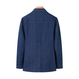 Men’s Solid Denim Jacket – Vintage Casual Slim Fit Cotton Blazer thumbnail 13