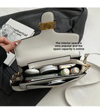 Women’s High-End Pure Color Square Shoulder Bag – Multi-Layer Minimalist Commuter Handbag thumbnail 10