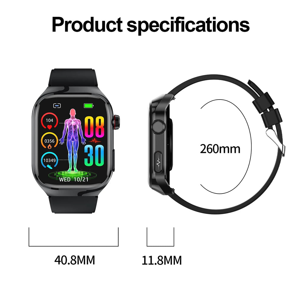 GUHUAVMI Micro Physical Examination Smart Watch with ECG, Uric Acid & Five-Organ Health Monitoring