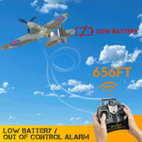 Volantex Spitfire RC Fighter Plane 400mm EPP Warbird – 4CH 2.4GHz RTF with XPilot Stabilization & One-Key Aerobatics thumbnail 4