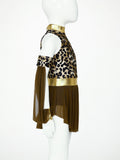 Kids Leopard Savage Caveman Costume – Prehistoric Cave Dress with Gloves for Halloween and Carnival thumbnail 11