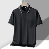 TFETTERS Men’s Polo Shirt Short Sleeve Business Casual Turn-Down Collar with Pocket thumbnail 11