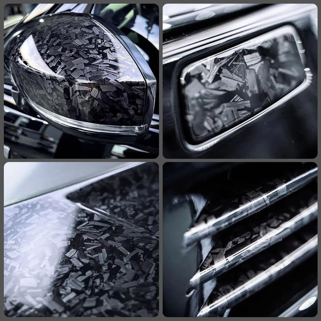 300cm High Gloss Forged Carbon Fiber Vinyl Wrap Film – Black, Gold, Silver, Red – 30/50cm Width PVC Car Hood Adhesive Sticker