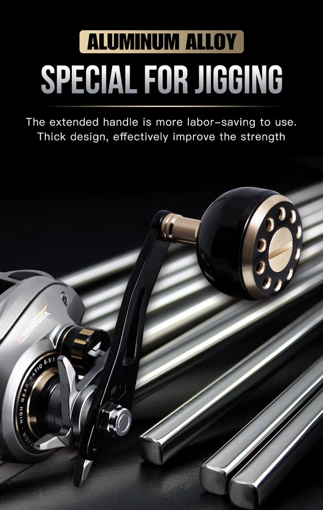 SeaSir Megacuda Baitcasting Reel – 15KG Drag, 9+1BB, 6.5:1 Gear Ratio, Deep Spool Aluminum & Carbon Jigging Reel for Saltwater Fishing