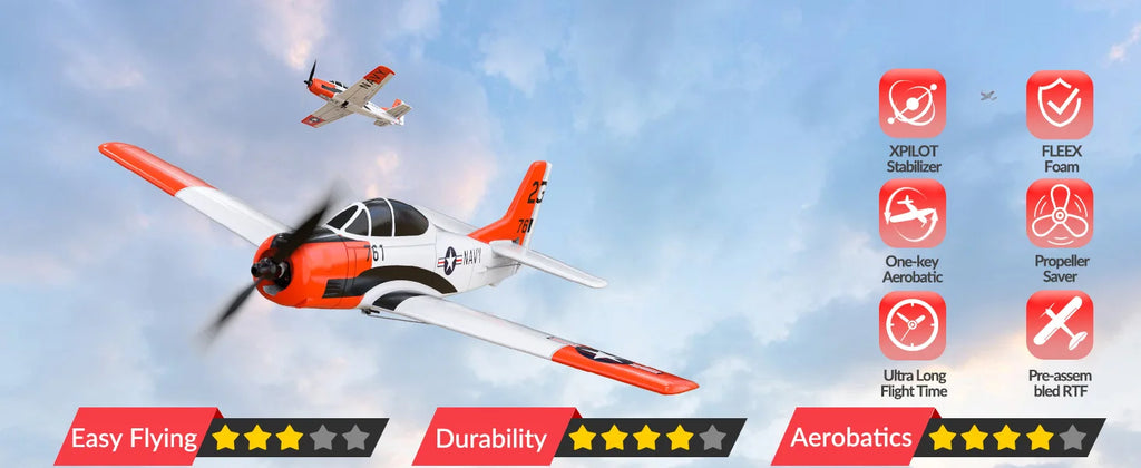 Volantex Spitfire RC Fighter Plane 400mm EPP Warbird – 4CH 2.4GHz RTF with XPilot Stabilization & One-Key Aerobatics