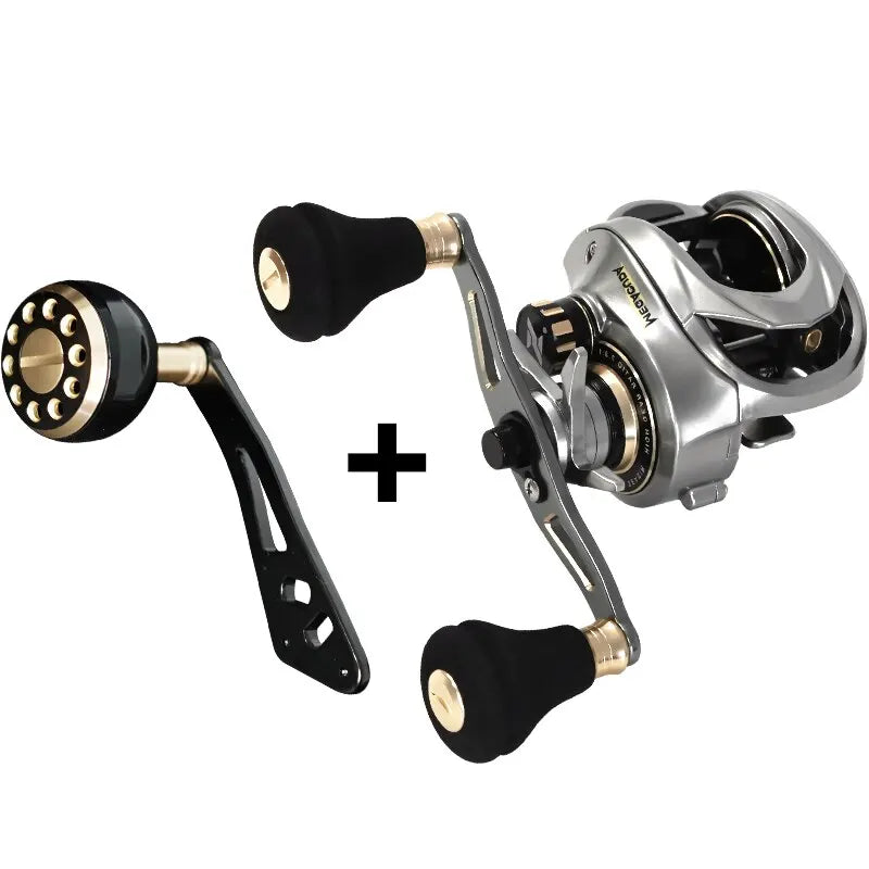 SeaSir Megacuda 15KG Drag Baitcasting Reel – Deep Spool, Aluminum Frame, Carbon Side, Double Handle Jigging Reel for Fresh & Saltwater Fishing