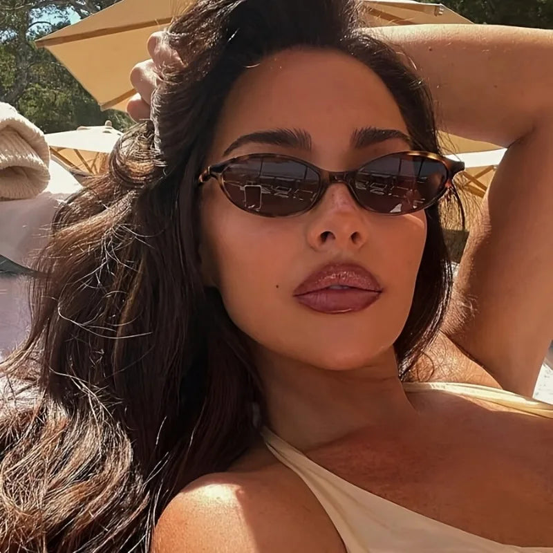 Stylish Women’s Oval Fashion Sunglasses – Small Frame UV400 Everyday Glasses