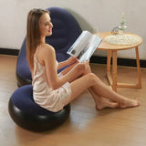 Lazy Inflatable Lounge Chair for Adults – Folding Portable Sofa with Foot Stool, Air Couch for Living Room & Bedroom thumbnail 4