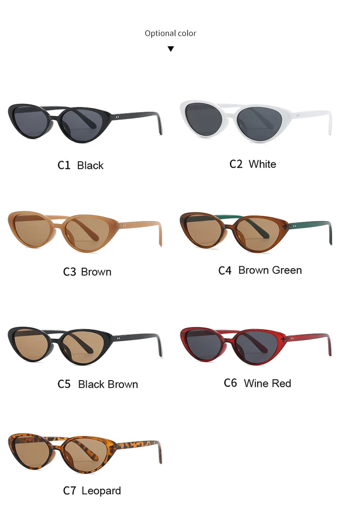 2pcs Retro Cat Eye Sunglasses for Women & Men – Rivet Triangle Fashion Sun Glasses, Multi-Color
