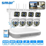 Smar 6MP Dual-Lens Wireless CCTV System 8CH NVR Kit with Audio & Night Vision thumbnail 1