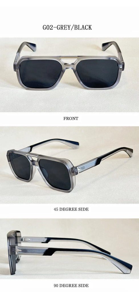 ZUIDID Vintage Square Sunglasses UV400 Travel Fashion Glasses for Men and Women Model 02056