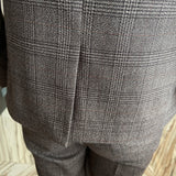 Men’s Modified Plaid Three-Piece Suit – Slim Fit England Style Vest & Trousers Set thumbnail 27