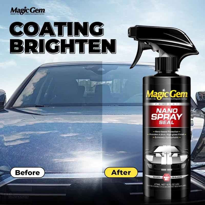 Magic Gem Car Ceramic Nano Coating Liquid 473ml – Crystal Hydrophobic Paint Protection Polish for Toyota