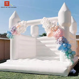 Commercial White Inflatable Bounce House Bouncy Castle 10x10ft with Blower – Kids & Events thumbnail 2