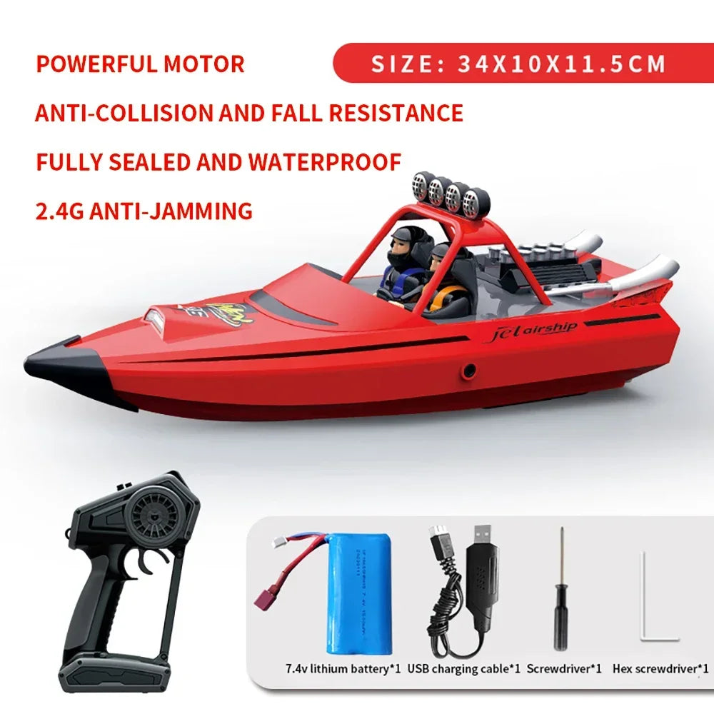 TY725 RC Turbojet High-Speed Remote Control Boat – Adult & Kids Electric Jet Boat Toy with Low Battery Alarm