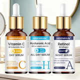 HISENRAIN Vitamin C Retinol Hyaluronic Acid Serum Duo Anti Aging Brightening Hydration Combo thumbnail 1
