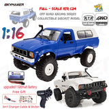 WPL C24-1 1:16 Scale 4WD RC Rock Crawler Truck with LED Lights – 2.4G Remote Control Off-Road Buggy thumbnail 1