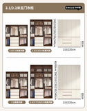 Luxury Nordic Modern Metal Wardrobe with Storage Drawers – Adult Bedroom Closet Furniture thumbnail 25