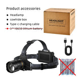 COBA XHP360 Ultra-Bright 36-Core Rechargeable Headlamp – 5 Light Modes, 2000m Range, Zoom Beam, IP68 Waterproof thumbnail 23