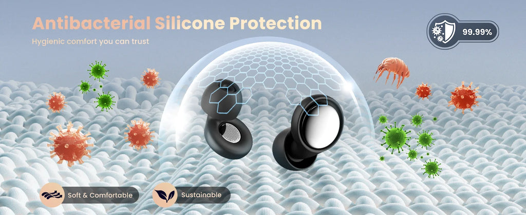 Premium Silicone Noise Cancelling Ear Plugs (Up to 30dB) – Reusable Sleep, Travel & Concert Ear Protection