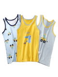 Boys Cartoon Dino Car Cotton Tank Top Singlet Underwear – Kids Summer Undershirt 3-10T thumbnail 32