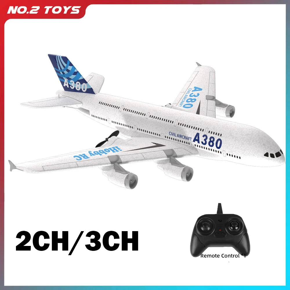A380 Airbus RC Airplane – 2.4GHz Foam Fixed Wing RC Plane Easy Fly RTF Model