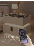 Modern Smart Suspension Bedside Table with Wireless Charging – Minimalist Solid Wood Nightstand thumbnail 7