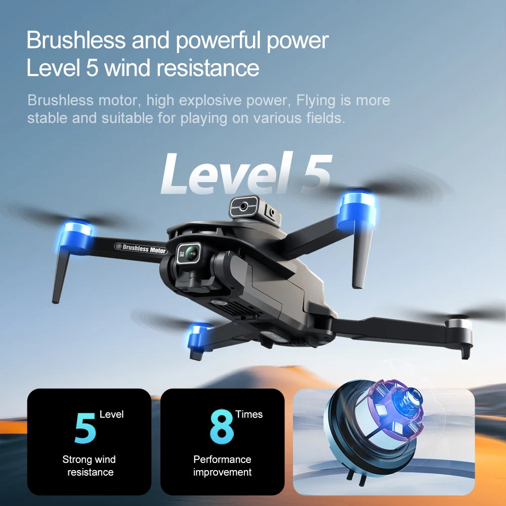 V168 Pro MAX 8K GPS Drone with 5G WIFI, 4.5" Screen, FPV, 360° Obstacle Avoidance & Brushless Motor RC Quadcopter