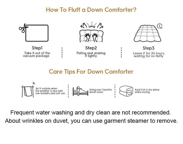 Goodnight Kiss 100% White Goose Down Comforter – Soft Luxury Warm Duvet for Winter, Spring & Autumn