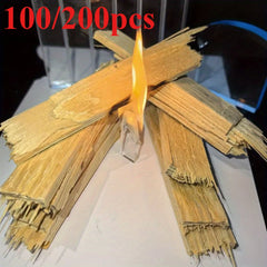 100/200pcs Disposable Fire Starters – Waterproof, Fast Ignition, Safe & Reliable for BBQ Grills, Camping & Outdoor Adventures
