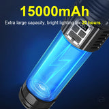 UltraBright™ 1500W Rechargeable LED Flashlight – 6,000M Long Range Tactical Torch (Built-in Power Bank) thumbnail 5