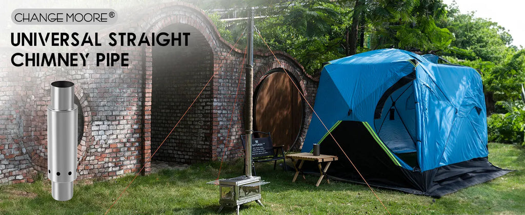 Outdoor Fire Wood Stove Chimney Pipe – Portable Stainless Steel Stove Accessory for Camping & Home Use