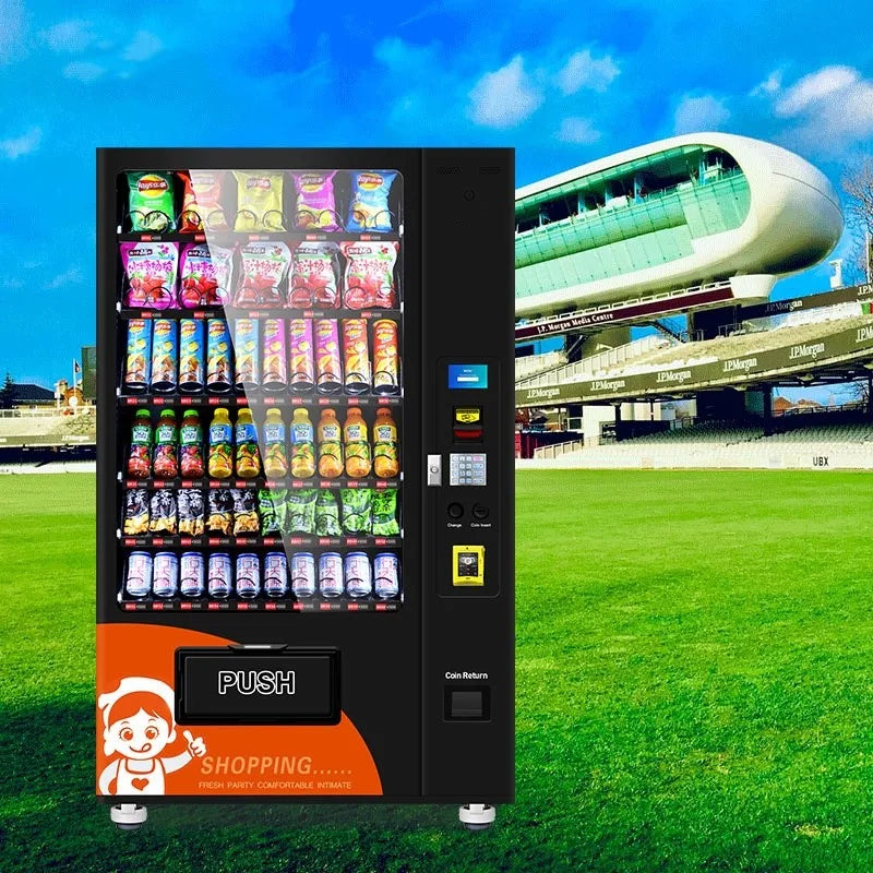 Drinks & Snack Vending Machine – Healthy Fresh Food with Cash Payment