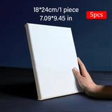 5pcs White Blank Square Artist Canvas Wooden Frame Cotton Boards for Oil, Acrylic & Watercolor Painting thumbnail 25